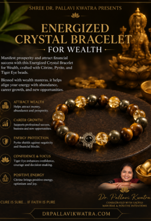 Energized Crystal Bracelet for Wealth
