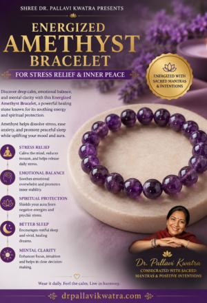 Energized Amethyst Bracelet for Stress Relief