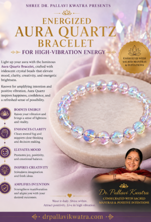 Energized Aura Quartz Bracelet for High-Vibration Energy