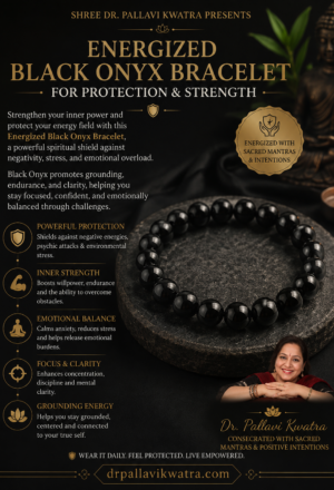 Energized Black Onyx Bracelet for Protection & Strength