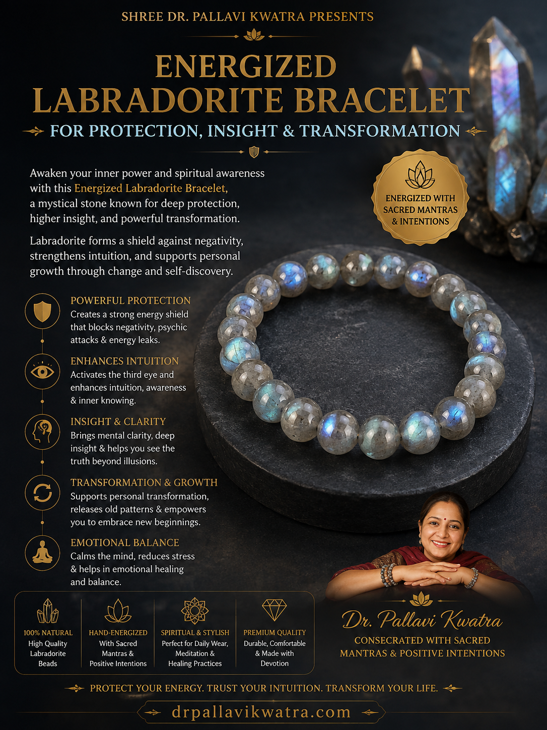 Energized Labradorite Bracelet for Protection