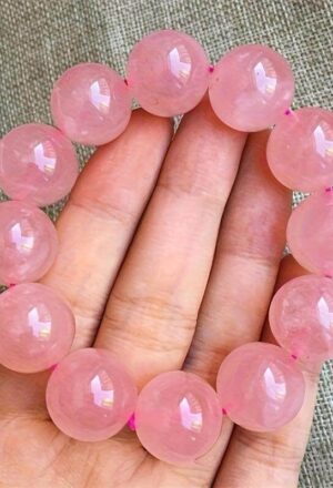 Energized Rose Quartz Bracelet for Emotional Balance