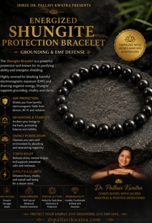 Energized Shungite Protection Bracelet – Grounding & EMF Defense